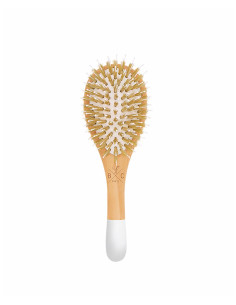 BACHCA - Brosse En Bois Petit Format - Picots Sanglier / Nylon Brosse En Bois Démêlante Et Lissante Petit Format - Picots Sangli
