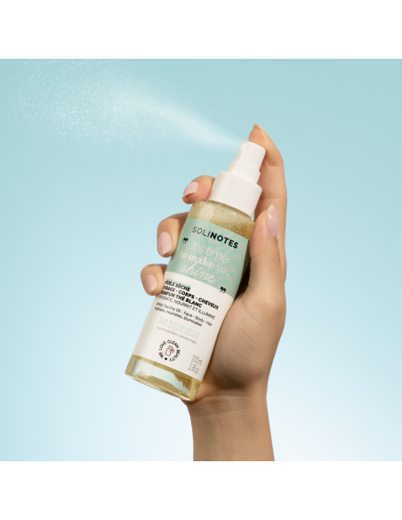 SOLINOTES - Thé Blanc Huile Sèche Corps, Visage & Cheveux