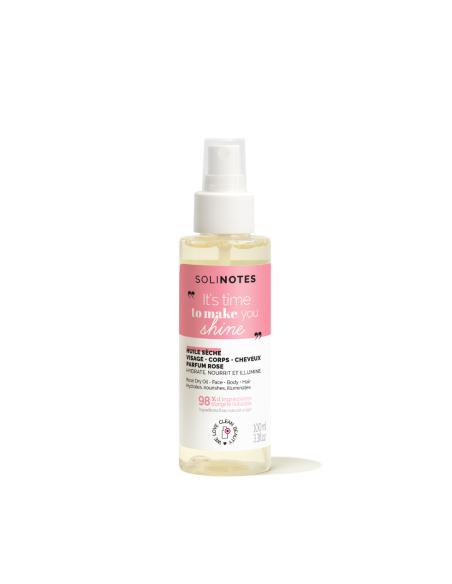SOLINOTES - Rose Huile Sèche Corps, Visage & Cheveux
