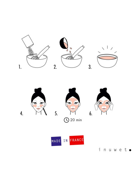 INUWET - Masque Peel - Off Diy 1 Masque Hydratant Parfum Monoï
