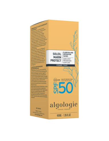 ALGOLOGIE - Soleil Marin Protect Fluide Solaire Prévention Tâches Haute Protection Spf50