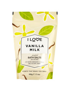 I LOVE COSMETICS Vanilla Milk Sels de Bain Parfumés 500 g