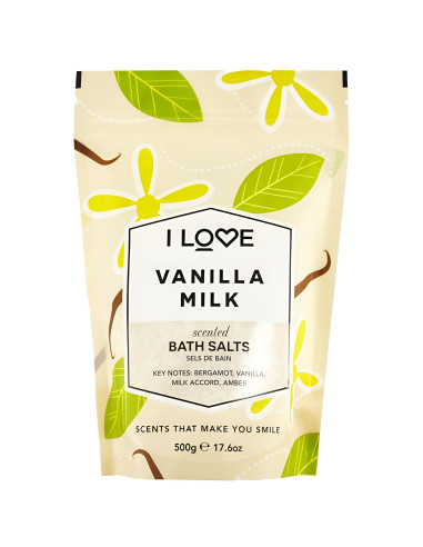 I LOVE COSMETICS Vanilla Milk Sels de Bain Parfumés 500 g