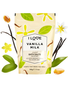 I LOVE COSMETICS Vanilla Milk Sels de Bain Parfumés 500 g 2